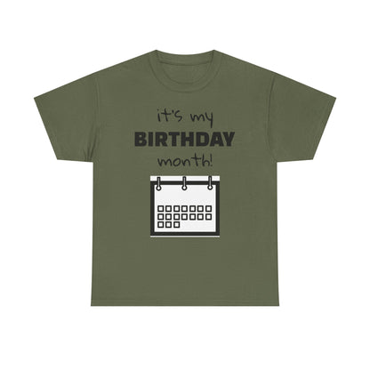 Birthday Month Unisex Heavy Cotton Tee - Celebrate Your Special Month!