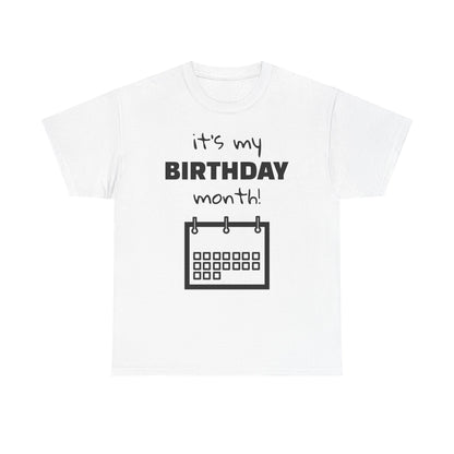 Birthday Month Unisex Heavy Cotton Tee - Celebrate Your Special Month!